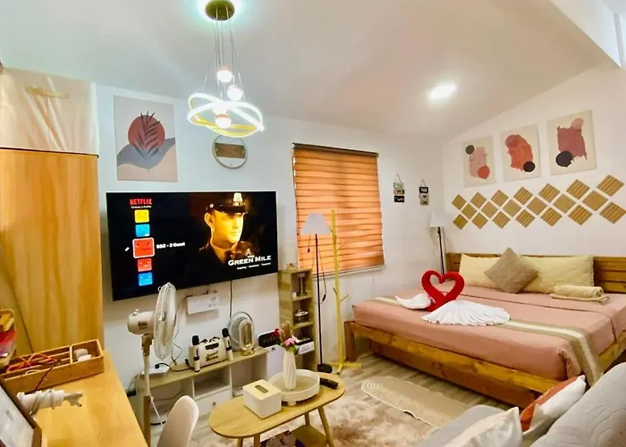 Villa Olango Island - S&e-2 Tiny Fully Furnished With Hot Shower, Washer, Wi-fi, Netflix & King-size Bed *
