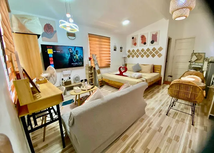 Olango Island - S&e-2 Tiny Fully Furnished With Hot Shower, Washer, Wi-fi, Netflix & King-size Bed Villa