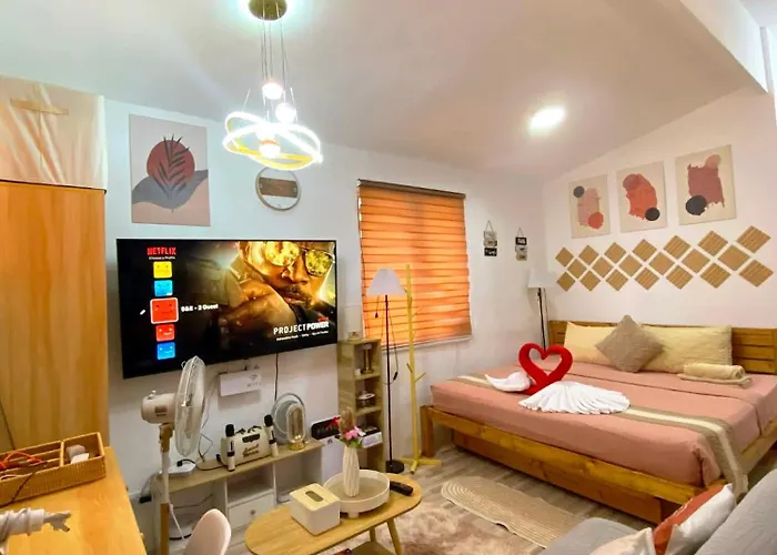Olango Island - S&e-2 Tiny Fully Furnished With Hot Shower, Washer, Wi-fi, Netflix & King-size Bed *